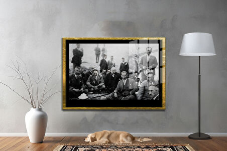 Gazi Mustafa Kemal Atatürk ÖZEL SERİ^# Miyrem  Design Cam Tablo Model: 37