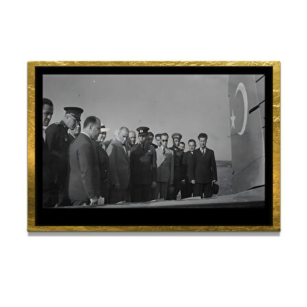 Gazi Mustafa Kemal Atatürk ÖZEL SERİ^# Miyrem  Design Cam Tablo Model: 37