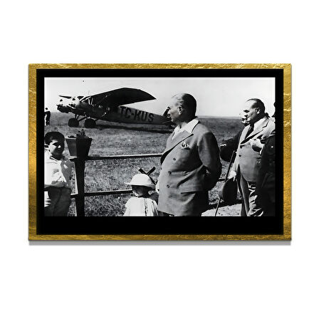 Gazi Mustafa Kemal Atatürk ÖZEL SERİ^# Miyrem  Design Cam Tablo Model: 39