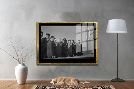 Gazi Mustafa Kemal Atatürk ÖZEL SERİ^# Miyrem  Design Cam Tablo Model: 41