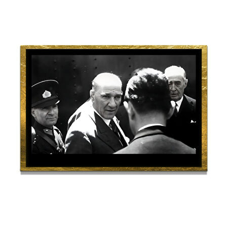 Gazi Mustafa Kemal Atatürk ÖZEL SERİ^# Miyrem  Design Cam Tablo Model: 43