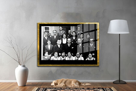 Gazi Mustafa Kemal Atatürk ÖZEL SERİ^# Miyrem  Design Cam Tablo Model: 44
