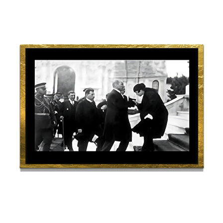 Gazi Mustafa Kemal Atatürk ÖZEL SERİ^# Miyrem  Design Cam Tablo Model: 46