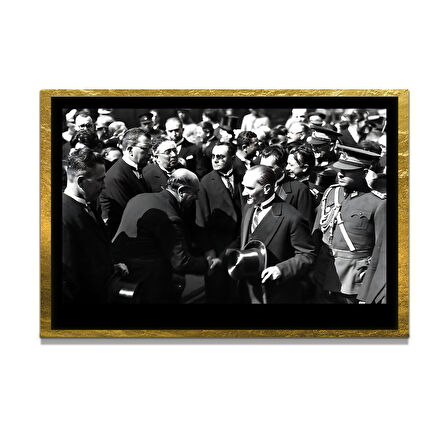 Gazi Mustafa Kemal Atatürk ÖZEL SERİ^# Miyrem  Design Cam Tablo Model: 47
