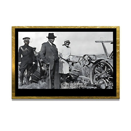 Gazi Mustafa Kemal Atatürk ÖZEL SERİ^# Miyrem  Design Cam Tablo Model: 48