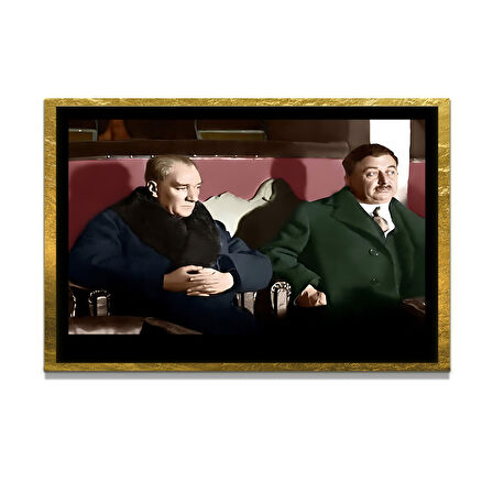 Gazi Mustafa Kemal Atatürk ÖZEL SERİ^# Miyrem  Design Cam Tablo Model: 50