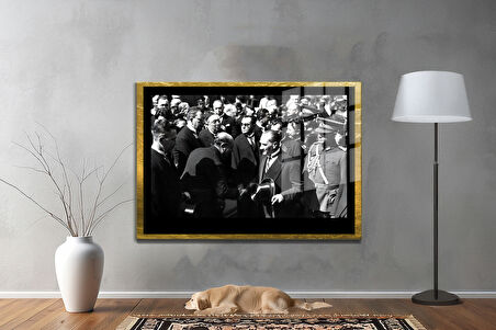 Gazi Mustafa Kemal Atatürk ÖZEL SERİ^# Miyrem  Design Cam Tablo Model: 51