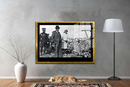 Gazi Mustafa Kemal Atatürk ÖZEL SERİ^# Miyrem  Design Cam Tablo Model: 52