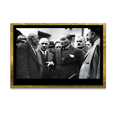 Gazi Mustafa Kemal Atatürk ÖZEL SERİ^# Miyrem  Design Cam Tablo Model: 52