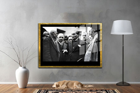 Gazi Mustafa Kemal Atatürk ÖZEL SERİ^# Miyrem  Design Cam Tablo Model: 56