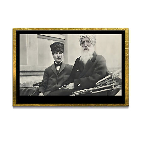 Gazi Mustafa Kemal Atatürk ÖZEL SERİ^# Miyrem  Design Cam Tablo Model: 58