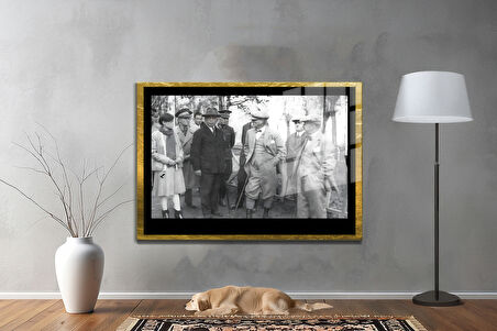 Gazi Mustafa Kemal Atatürk ÖZEL SERİ^# Miyrem  Design Cam Tablo Model: 59