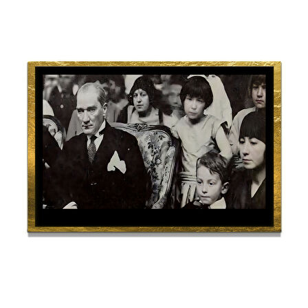 Gazi Mustafa Kemal Atatürk ÖZEL SERİ^# Miyrem  Design Cam Tablo Model: 60