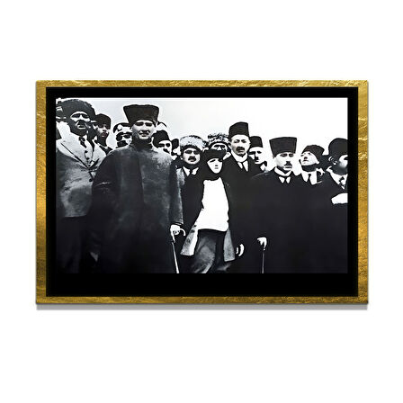 Gazi Mustafa Kemal Atatürk ÖZEL SERİ^# Miyrem  Design Cam Tablo Model: 65