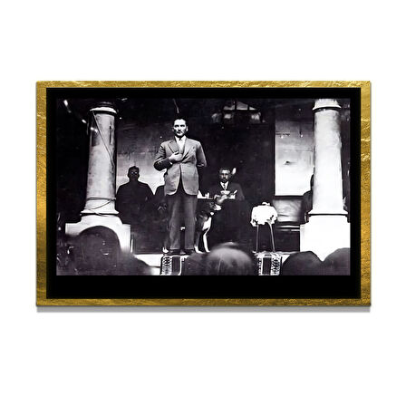 Gazi Mustafa Kemal Atatürk ÖZEL SERİ^# Miyrem  Design Cam Tablo Model: 67