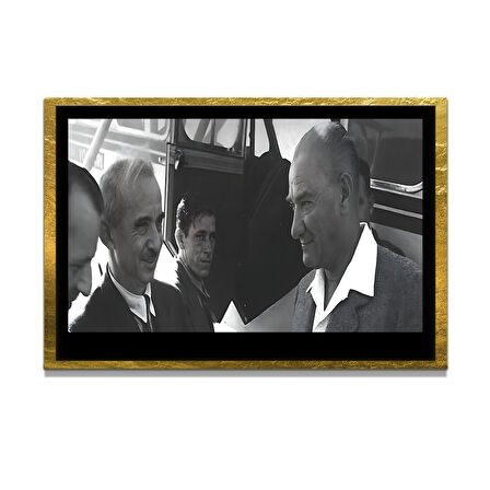 Gazi Mustafa Kemal Atatürk ÖZEL SERİ^# Miyrem  Design Cam Tablo Model: 69