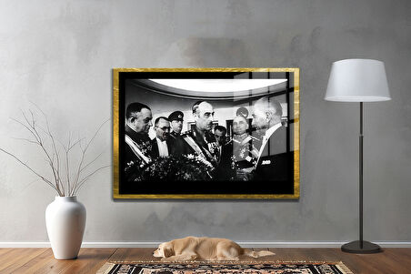 Gazi Mustafa Kemal Atatürk ÖZEL SERİ^# Miyrem  Design Cam Tablo Model: 71