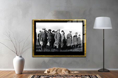 Gazi Mustafa Kemal Atatürk ÖZEL SERİ^# Miyrem  Design Cam Tablo Model: 77