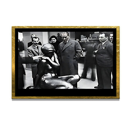 Gazi Mustafa Kemal Atatürk ÖZEL SERİ^# Miyrem  Design Cam Tablo Model: 79