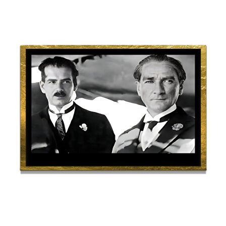 Gazi Mustafa Kemal Atatürk ÖZEL SERİ^# Miyrem  Design Cam Tablo Model: 80