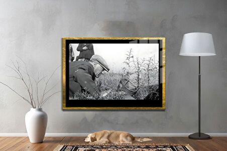 Gazi Mustafa Kemal Atatürk ÖZEL SERİ^# Miyrem  Design Cam Tablo Model: 83