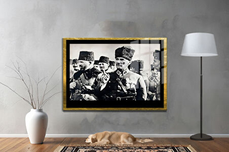 Gazi Mustafa Kemal Atatürk ÖZEL SERİ^# Miyrem  Design Cam Tablo Model: 84