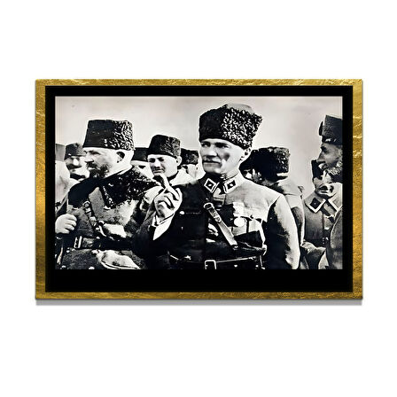 Gazi Mustafa Kemal Atatürk ÖZEL SERİ^# Miyrem  Design Cam Tablo Model: 84