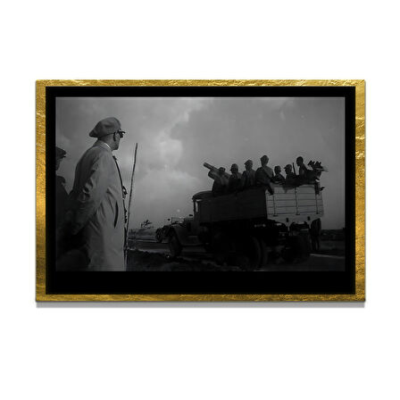 Gazi Mustafa Kemal Atatürk ÖZEL SERİ^# Miyrem  Design Cam Tablo Model: 85