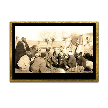 Gazi Mustafa Kemal Atatürk ÖZEL SERİ^# Miyrem  Design Cam Tablo Model: 88