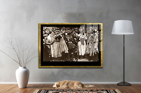 Gazi Mustafa Kemal Atatürk ÖZEL SERİ^# Miyrem  Design Cam Tablo Model: 92