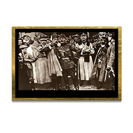 Gazi Mustafa Kemal Atatürk ÖZEL SERİ^# Miyrem  Design Cam Tablo Model: 92