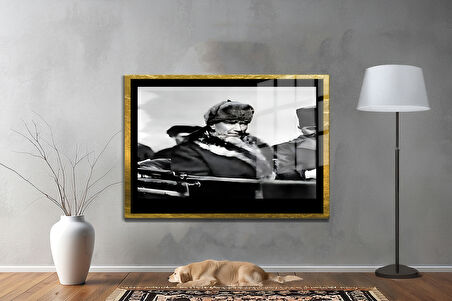 Gazi Mustafa Kemal Atatürk ÖZEL SERİ^# Miyrem  Design Cam Tablo Model: 100