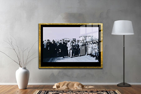 Gazi Mustafa Kemal Atatürk ÖZEL SERİ^# Miyrem  Design Cam Tablo Model: 102