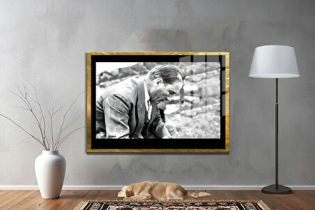 Gazi Mustafa Kemal Atatürk ÖZEL SERİ^# Miyrem  Design Cam Tablo Model: 103