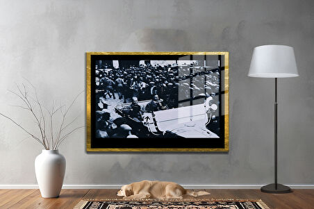 Gazi Mustafa Kemal Atatürk ÖZEL SERİ^# Miyrem  Design Cam Tablo Model: 110