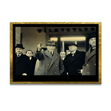 Gazi Mustafa Kemal Atatürk ÖZEL SERİ^# Miyrem  Design Cam Tablo Model: 111