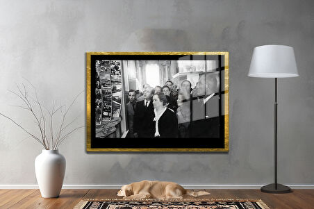 Gazi Mustafa Kemal Atatürk ÖZEL SERİ^# Miyrem  Design Cam Tablo Model: 112