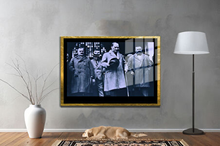 Gazi Mustafa Kemal Atatürk ÖZEL SERİ^# Miyrem  Design Cam Tablo Model: 119