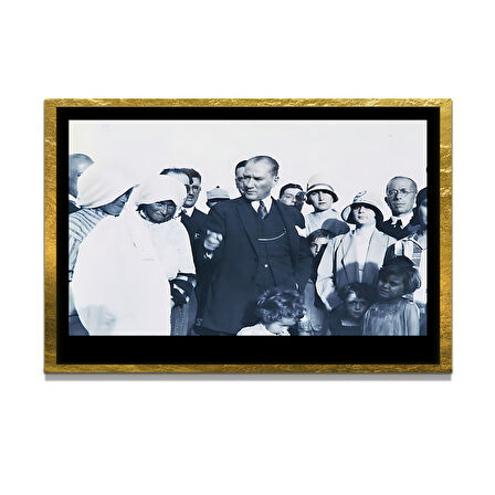 Gazi Mustafa Kemal Atatürk ÖZEL SERİ^# Miyrem  Design Cam Tablo Model: 121