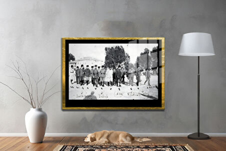 Gazi Mustafa Kemal Atatürk ÖZEL SERİ^# Miyrem  Design Cam Tablo Model: 122