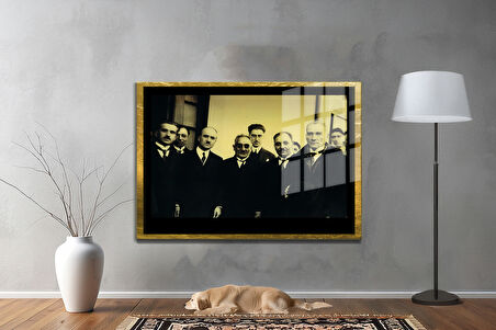 Gazi Mustafa Kemal Atatürk ÖZEL SERİ^# Miyrem  Design Cam Tablo Model: 126