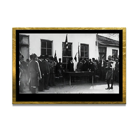 Gazi Mustafa Kemal Atatürk ÖZEL SERİ^# Miyrem  Design Cam Tablo Model: 127