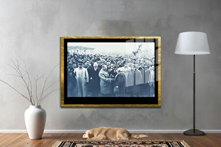 Gazi Mustafa Kemal Atatürk ÖZEL SERİ^# Miyrem  Design Cam Tablo Model: 128