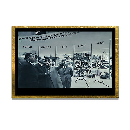 Gazi Mustafa Kemal Atatürk ÖZEL SERİ^# Miyrem  Design Cam Tablo Model: 130