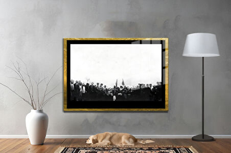 Gazi Mustafa Kemal Atatürk ÖZEL SERİ^# Miyrem  Design Cam Tablo Model: 131