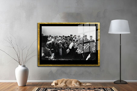 Gazi Mustafa Kemal Atatürk ÖZEL SERİ^# Miyrem  Design Cam Tablo Model: 133