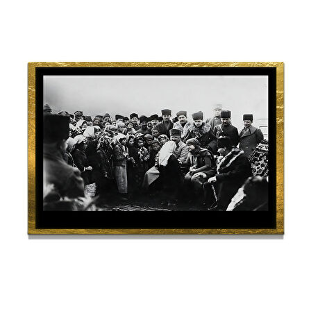 Gazi Mustafa Kemal Atatürk ÖZEL SERİ^# Miyrem  Design Cam Tablo Model: 133