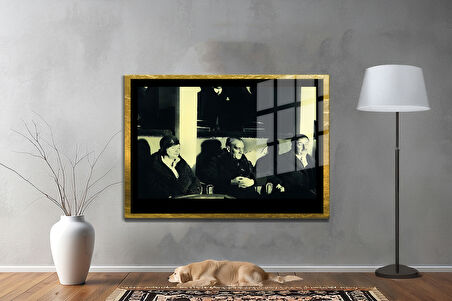 Gazi Mustafa Kemal Atatürk ÖZEL SERİ^# Miyrem  Design Cam Tablo Model: 134
