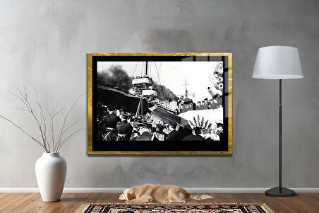 Gazi Mustafa Kemal Atatürk ÖZEL SERİ^# Miyrem  Design Cam Tablo Model: 135