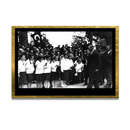 Gazi Mustafa Kemal Atatürk ÖZEL SERİ^# Miyrem  Design Cam Tablo Model: 138